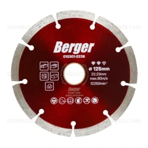 BERGER szegmentált gyémánttárcsa 125x22,23/SH7mm