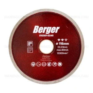 Berger csempe gyémánttárcsa 115mm x22,23/SH5mm